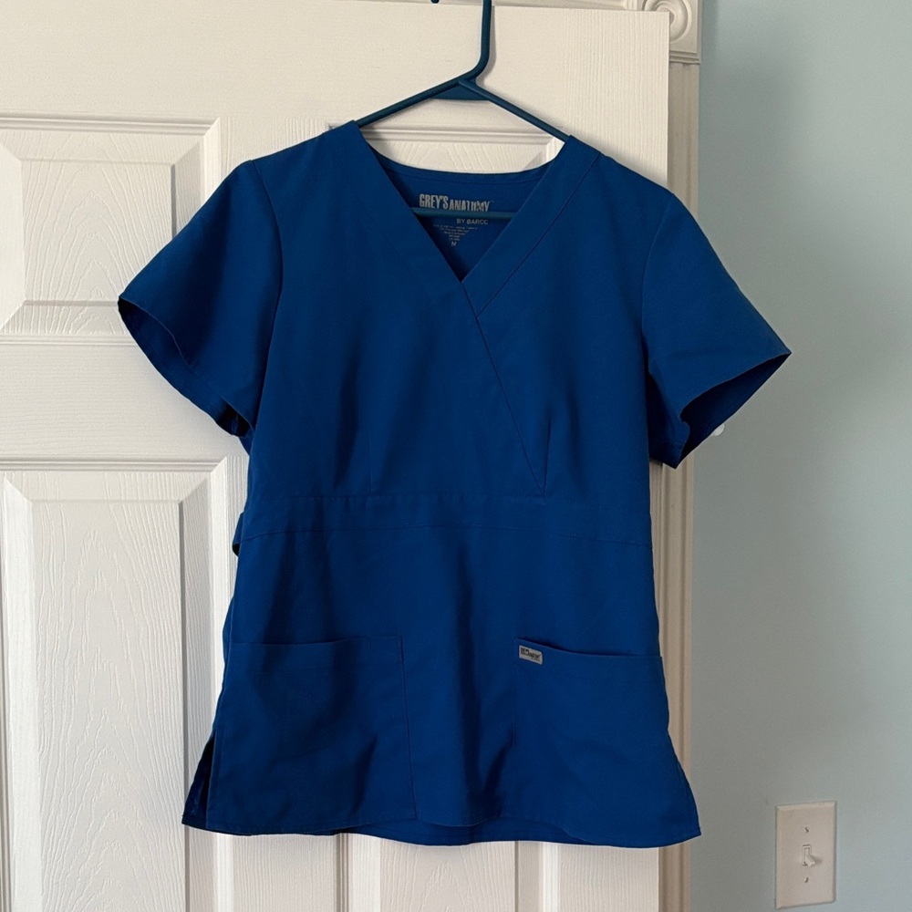Grey's Anatomy Royal Blue Scrub Top